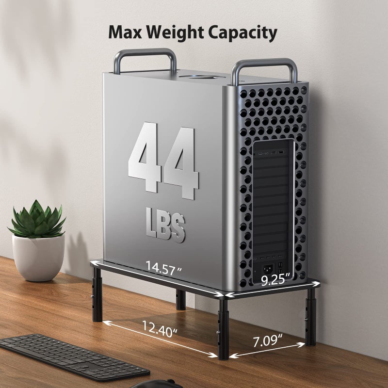 LORYERGO Monitor Stand, Monitor Riser 3 Height Adjustable, Laptop Stand Desk With Metal Vented Platform, Computer Stand for Printer, Laptop, PC Tower, Laptop Stand for Office & Home - Image 4